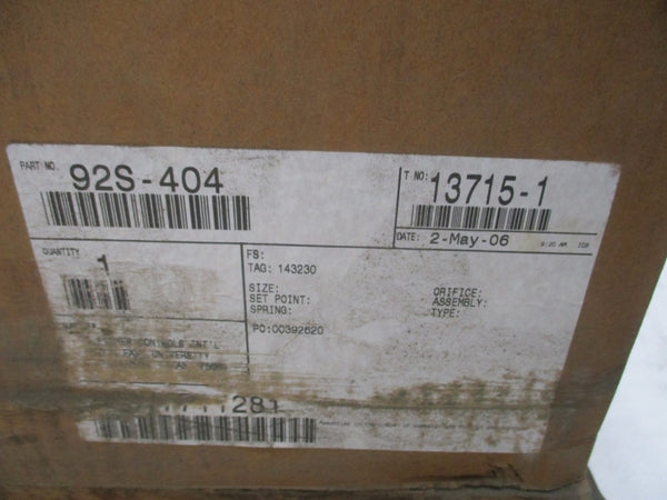 FISHER 92S-404 300PSI NSMP