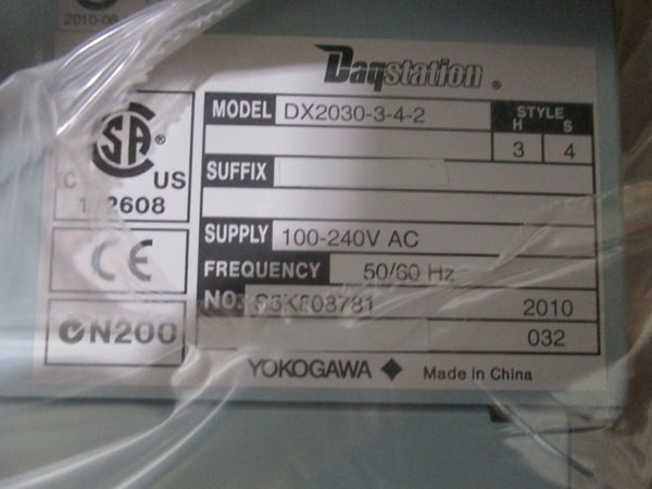 YOKOGAWA DX2030-3-4-2 100-240VAC NSMP