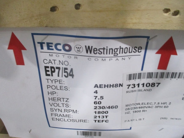 WESTINGHOUSE EP7/54 230/460V 17.7/3.35A NSMP