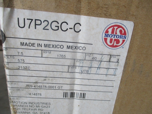 US MOTORS T09-414878-0001-ST-01 U7P2GC-C 575V 7.2A NSMP