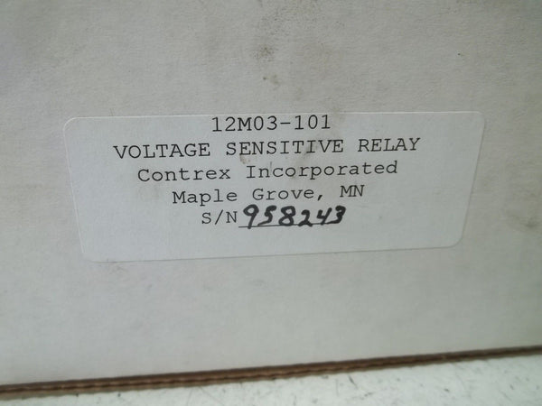 CONTREX INCOPR. 12M03-101 VOLTAGE SENSITIVE RELAY NSMP