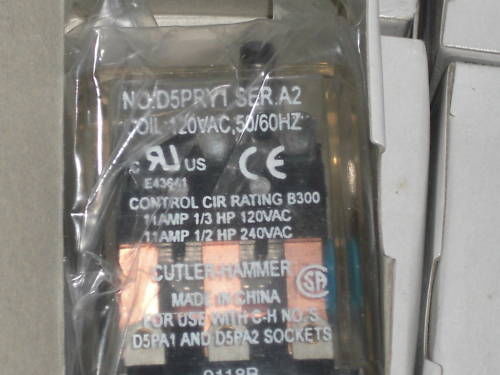 CUTLER HAMMER D5PRY1 RELAY 120VAC NSMP
