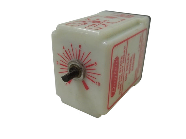 DAYTON 5X828F SOLID STATE TIME DELAY RELAY (MISSING KNOB) UNMP