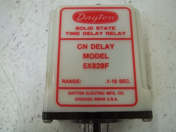 DAYTON 5X828F SOLID STATE TIME DELAY RELAY (MISSING KNOB) UNMP