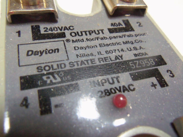 DAYTON 5Z958 SOLID STATE RELAY UNMP