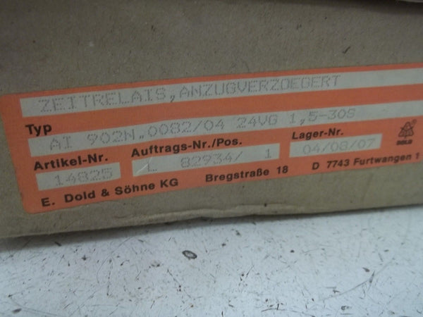 E.DOLD & SOHNE AI902N.0082/0 24VG 1,5-30S RELAY MODULE NSMP