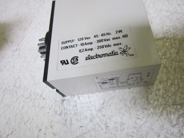 ELECTROMATIC SV190 120VAC RELAY SENSOR UNMP