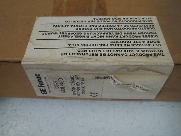 GE FANUC IC697MDL940D RELAY OUTPUT MODULE (AS PICTURED) NSFS