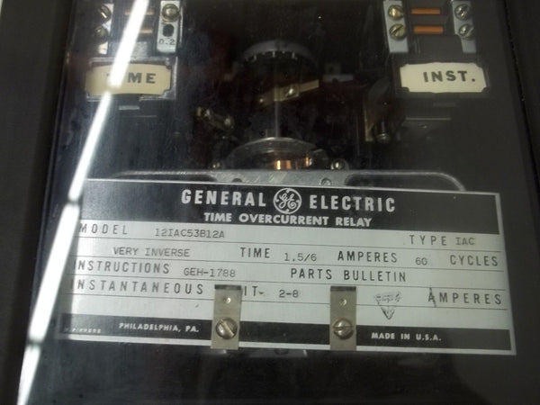 GENERAL ELECTRIC 12IAC53B12A TIME OVERCURRENT RELAY NSNP