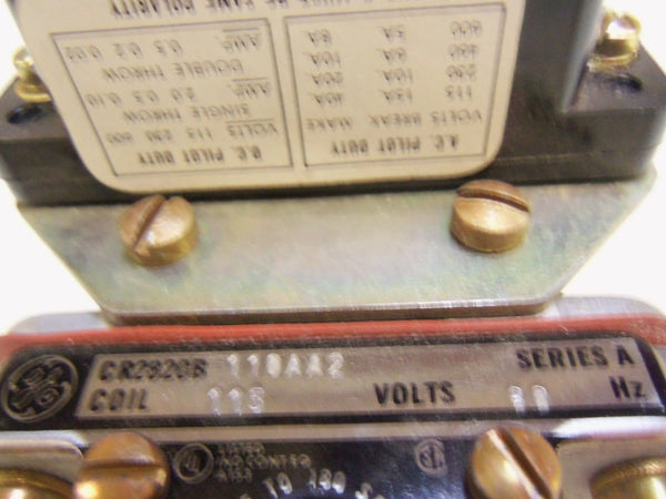 GENERAL ELECTRIC CR2820B110AA2 TIME DELAY RELAY 115V   UNMP