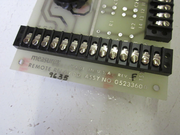 HONEYWELL MEASUREX 05233600 REMOTE RELAY BOARD UNMP