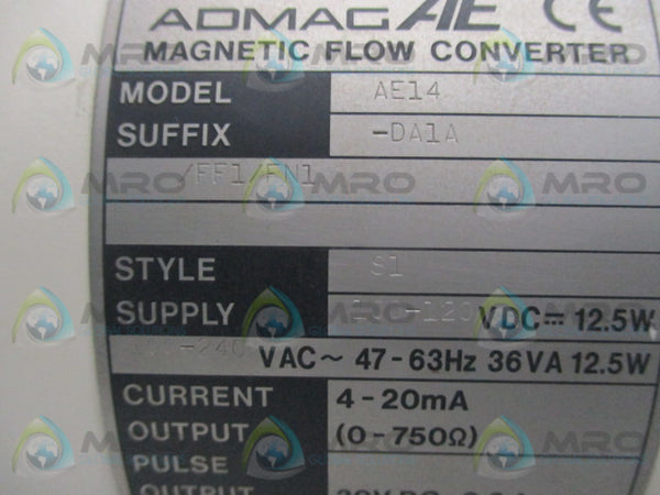 YOKOGAWA AE14-DA1A/FF1/FN1 MAGNETIC FLOW CONVERTER NSNP