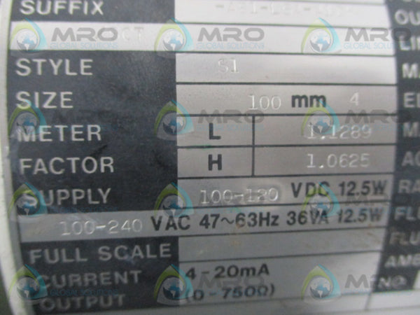 YOKOGAWA AE210MG-AB1-LSA-A1DH MAGNETIC FLOW METER NSNP