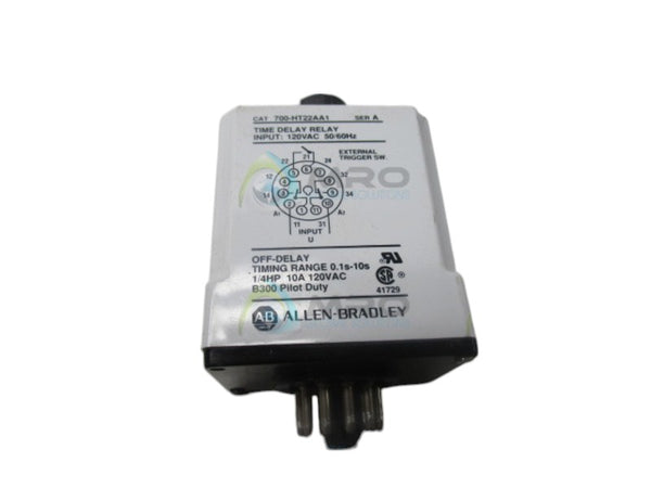 ALLEN BRADLEY 700-HT22A1 SER. A TIME DELAY RELAY 120VAC  UNMP