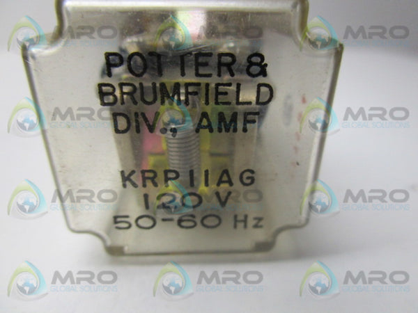 POTTER & BRUMFIELD KRPIIAG RELAY 120V  UNMP