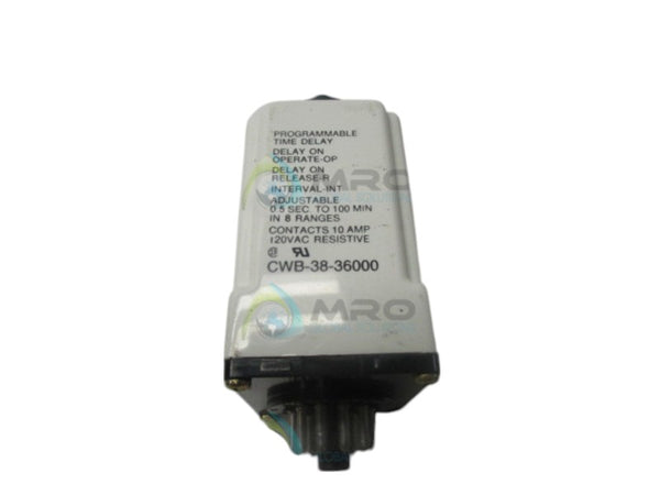 POTTER & BRUMFIELD CWB-38-36000 0.5 SEC.-100 MIN TIME DELAY RELAY  UNMP