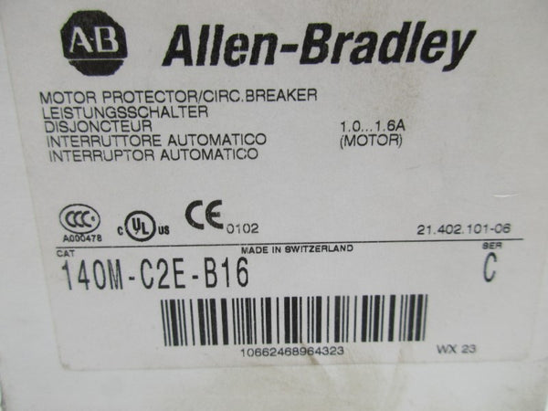 ALLEN BRADLEY 140M-C2E-B16 SER. C 690V 1.0-1.6A NSMP