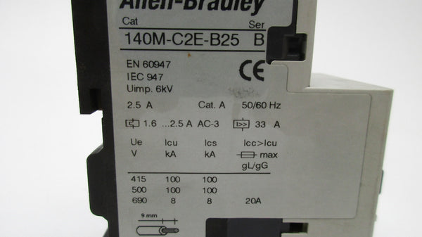 ALLEN BRADLEY 140M-C2E-B25 SER. B 1.6-2.5A NSNP
