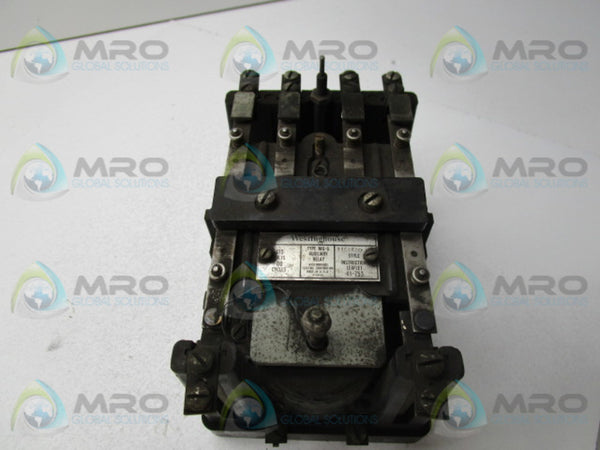 WESTINGHOUSE TYPE MG-6 1163830 AUXILIARY RELAY  UNMP