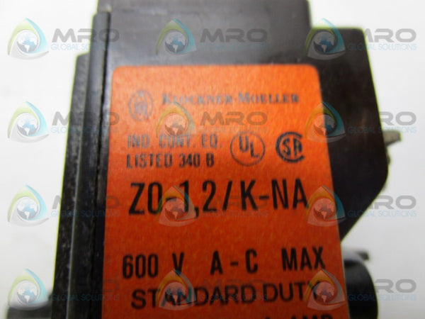 KLOCKNER Z0-1,2/K-NA OVERLOAD RELAY  UNMP