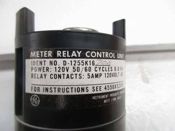 GENERAL ELECTRIC D-1255K16706 METER RELAY CONTROL UNIT 120V UNMP