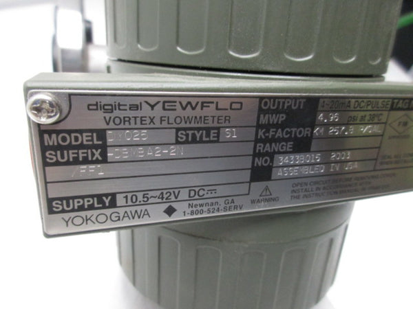 YOKOGAWA DY025-DBMBA2-2N/FF1 FLOWMETER NSNP