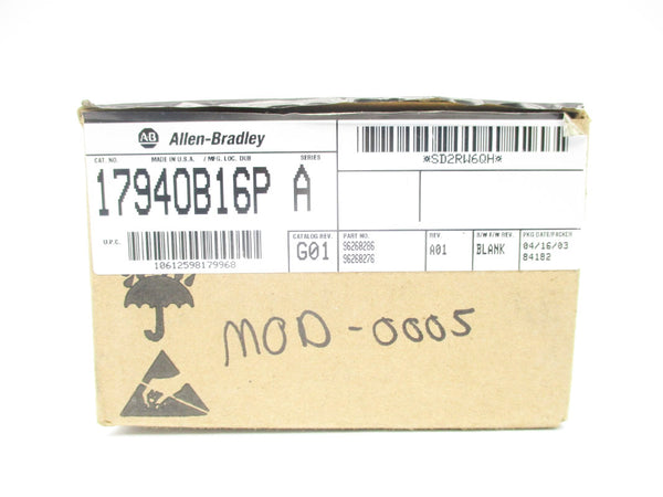 ALLEN BRADLEY 1794-OB16P SER. A 24VDC NSMP