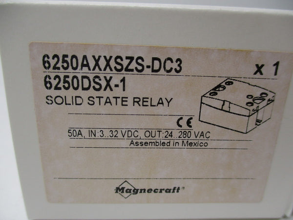 MAGNECRAFT 6250AXXSZ5-DC3 SOLID STATE RELAY 32VDC 280VAC 50A NSMP