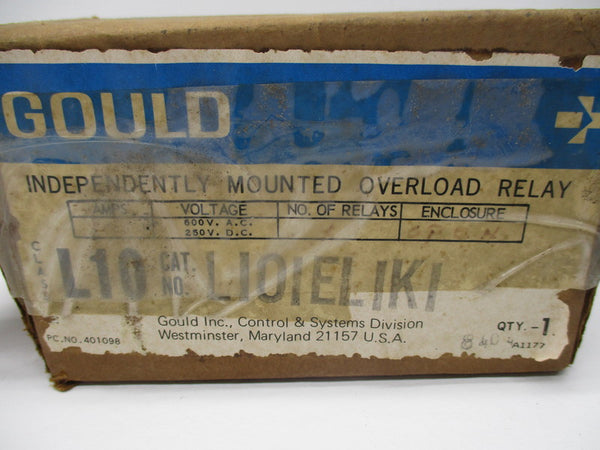 GOULD L101EL1K1 MOUNTED OVERLOAD RELAY 600VAC 100A NSMP