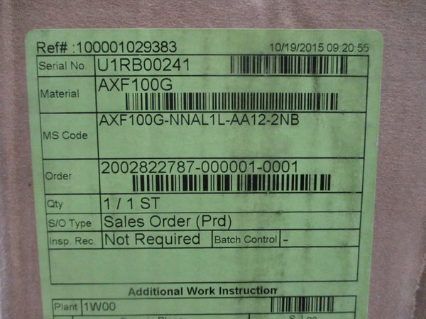 YOKOGAWA AXF100G-NNAL1L-AA12-2NB AXF100G NSFS