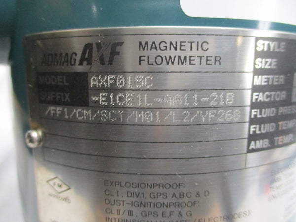 YOKOGAWA AXF015C-E1CE1L-AA11-21B/FF1/CM/SCT/M01/L2/YF268 100-240VAC 0.2A NSMP