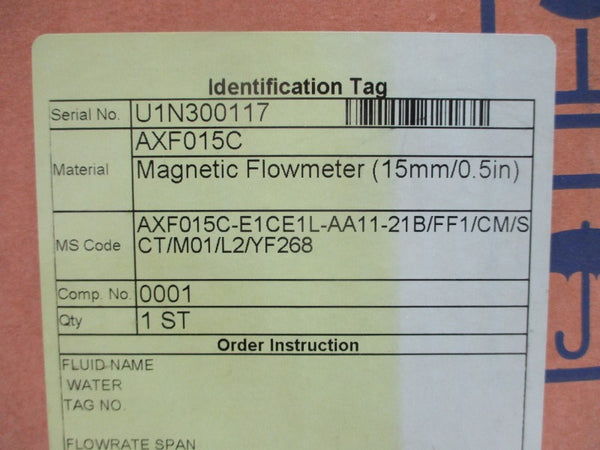 YOKOGAWA AXF015C-E1CE1L-AA11-21B/FF1/CM/SCT/M01/L2/YF268 100-240VAC 0.2A NSMP