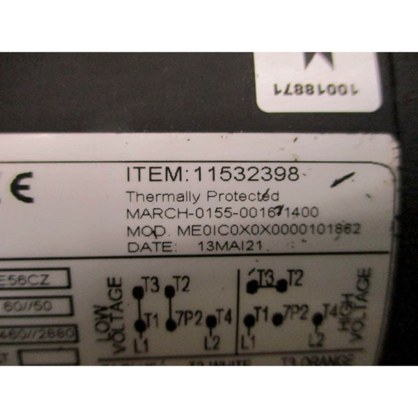 MARCH PUMPS TE-7R-MD 0155-0011-0200 W/ WEG 11532398 115/208-230V 9.20/4.90-4.60//9.40/4.70A NSMP