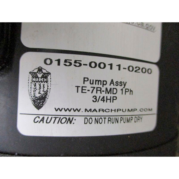 MARCH PUMPS TE-7R-MD 0155-0011-0200 W/ WEG 11532398 115/208-230V 9.20/4.90-4.60//9.40/4.70A NSMP