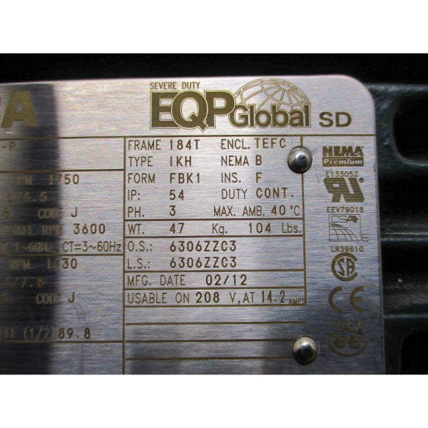 TOSHIBA 0054SDSR41A-P 230/460V 13.0/6.5A NSNP