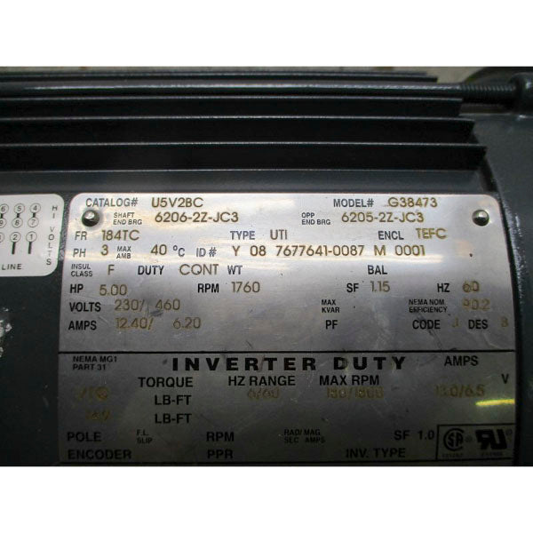 NIDEC U5V2BC G38473 230/460V 12.40/6.20A NSNP