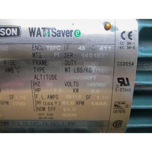 LEESON 170140.60 C215T17FB43C 208-230/460V 27-25/12.5A NSMP