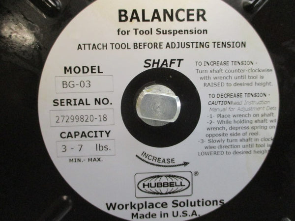 HUBBELL BG-03 GR624038 3-7LBS NSMP