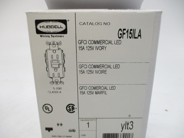 HUBBELL GF15ILA 125V 15A (PKG OF 10) NSMP