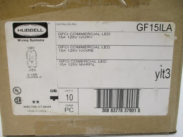 HUBBELL GF15ILA 125V 15A (PKG OF 10) NSMP