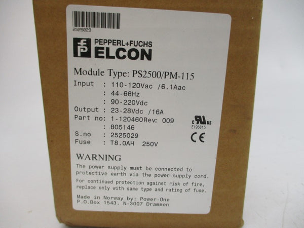 PEPPERL+FUCHS PS2500/PM-115 1-120460 110-120VAC 6.1A NSMP