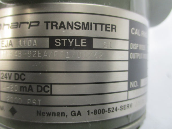 YOKOGAWA EJA110A-DMS4B-92EA/FF1/D1/K2 24VDC 2000PSI NSNP