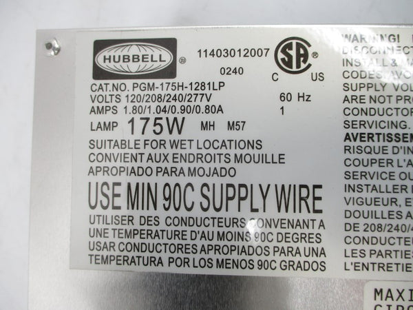 HUBBELL PGM-175H-1281LP 277V 1.80A NSMP