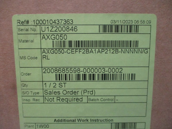 YOKOGAWA AXG050-CEFF2BA1AP212B-NNNNN/GRL 250V NSMP