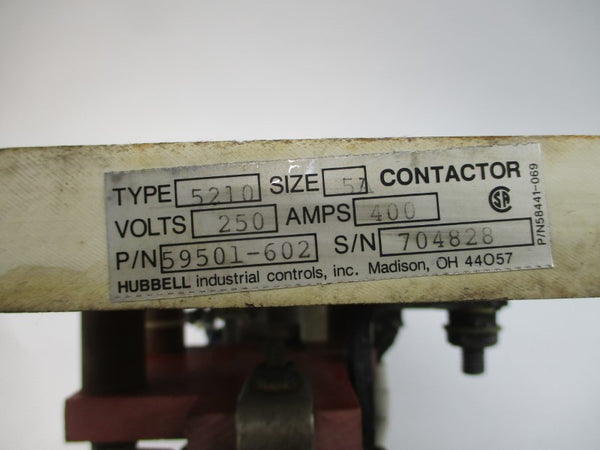 HUBBELL 59501-602 5210 115/125VDC 400A UNMP