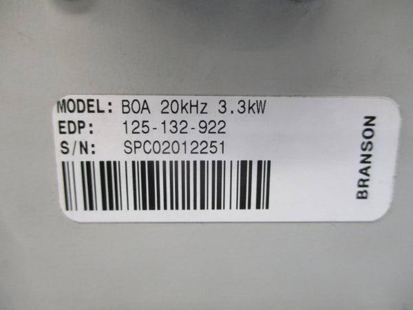 BRANSON 930BAO 125-132-922 240VAC 20A NSNP