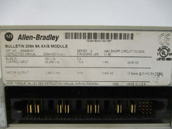 ALLEN BRADLEY 2094-BM01 SER. A F/W V1.85 95-264VAC .75A (AS PICTURED) UNMP