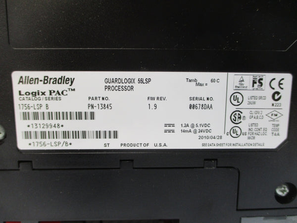 ALLEN BRADLEY 1756LSP SER. B F/W 1.9 24VDC NSMP