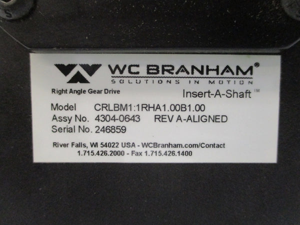 WC BRANHAM CRLBM1:1RHA1.00B1.00 4304-0643 REV. A NSNP