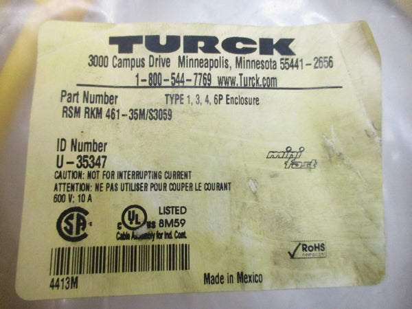 TURCK RSM RKM 461-35M/S3059 600V 10A NSMP